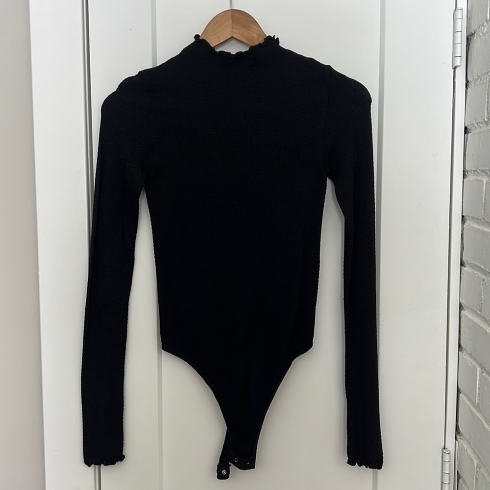 Free People Black M/L Body Suit